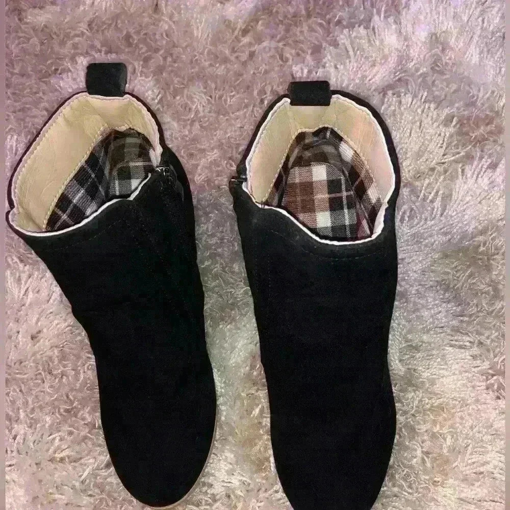 black velvet style boot with heel size 40 - Picture 3 of 10